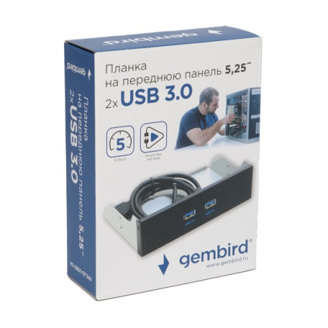 фото Планка  Gembird FP5.25-USB3-2A в Омске