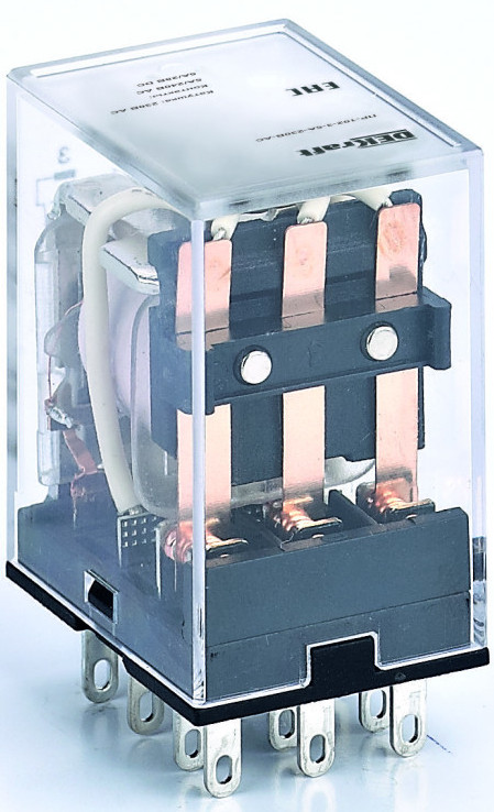 

Реле промежуточное DEKraft 23869DEK 3 конт. с LED инд. 5А 12В DC ПР-102, 23869DEK