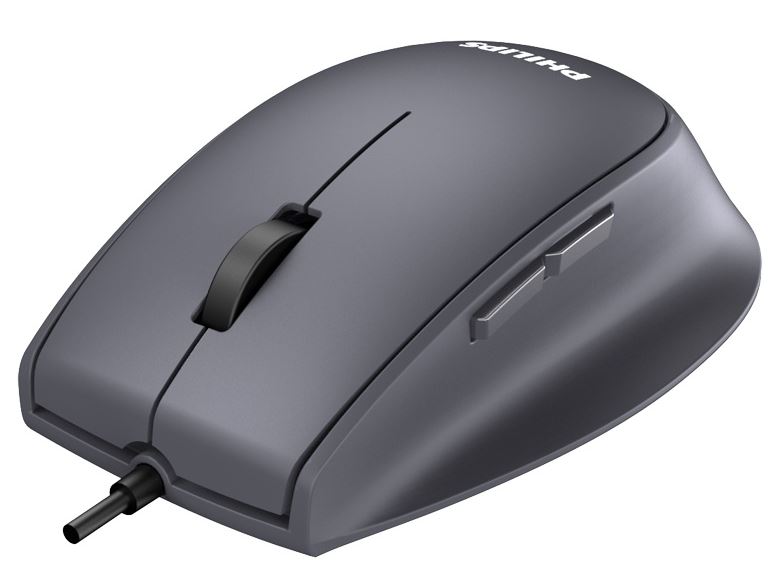 

Мышь Philips SPK7327 5 кноп., USB 2.0, 1600dpi, бесшумная, Чёрный, SPK7327