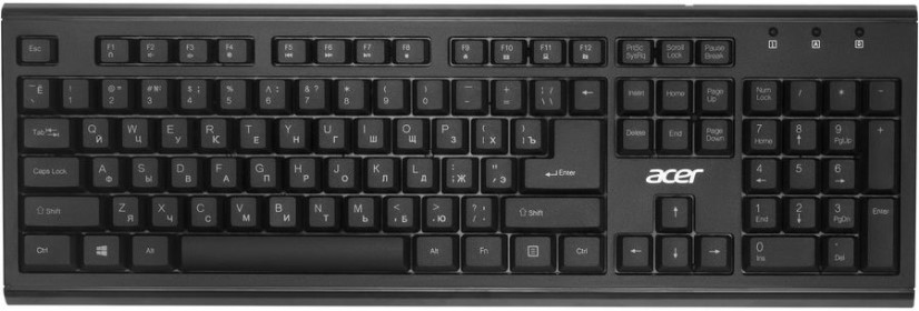 

Клавиатура и мышь Wireless Acer OKR120 ZL.KBDEE.007 USB, клавиатура: черная, 104 клавиши; мышь: черная, 1600 dpi, 4 кнопки, OKR120
