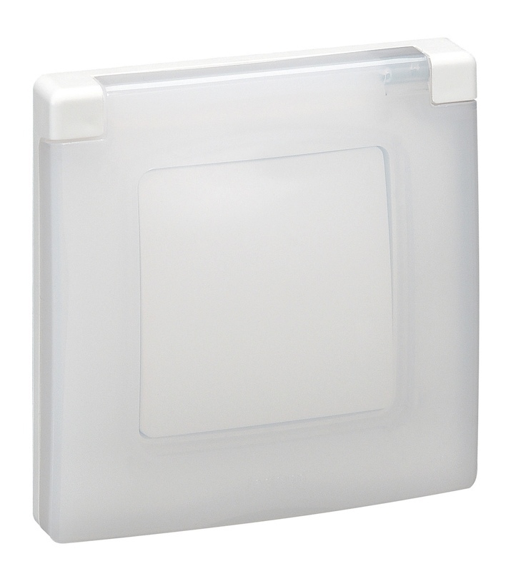 

Рамка Legrand 672550 Etika - 1 пост, с защитной крышкой, IP 44, белый, 672550