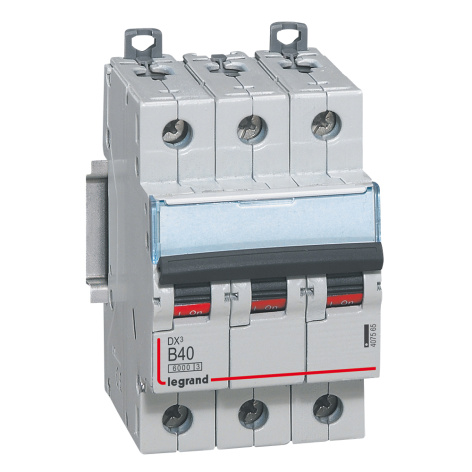 Изображение товара Автоматический выключатель Legrand 407565 3 полюса IP20 40А 6кА серии DX³