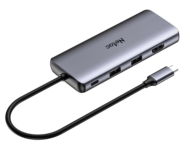

Разветвитель Netac NT08WF15-30GR 11 in 1, Type-C to USB3.0*2+USB2.0*2+HDMI+PD+mSD/SD 2.0+Audio+RJ45+VGA, NT08WF15-30GR