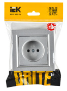фото Розетка с заземлением IEK BR-R14-16-K47-F