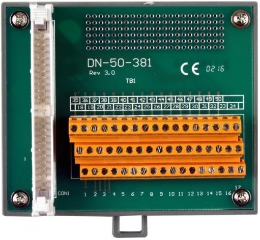 Изображение товара Плата ICP DAS DN-50-381 для автоматизации с 50 каналами на DIN-рейке