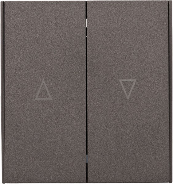 

Выключатель двухклавишный KRANZ KR-78-0711-6 MIELE STRONG для жалюзи возвратный 10А с/у графит, KR-78-0711-6