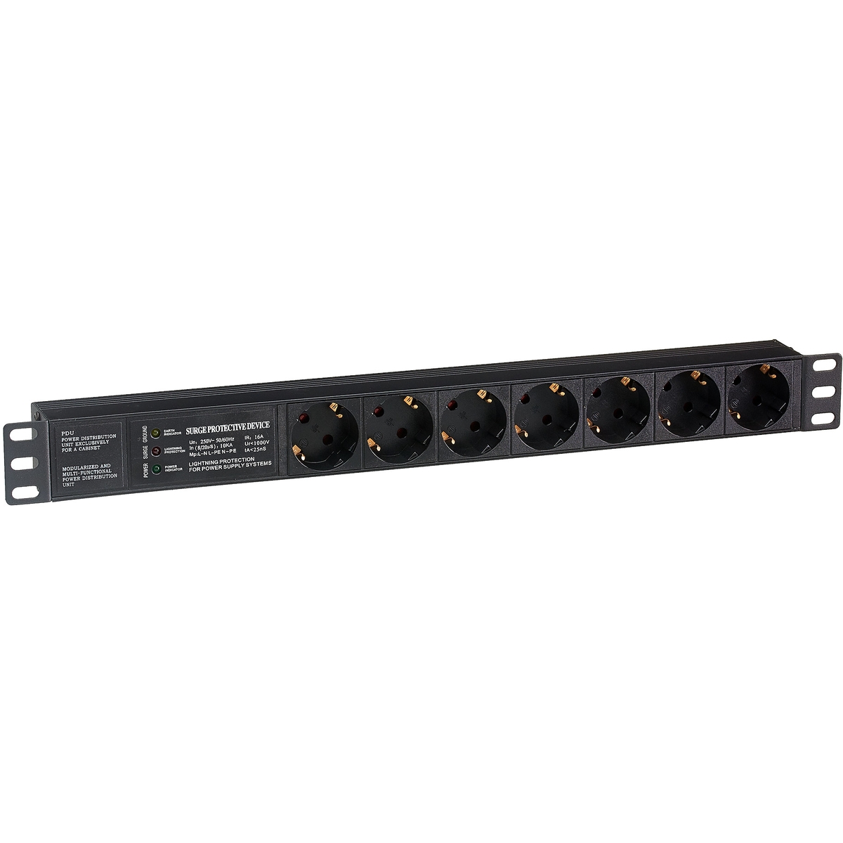 

Блок розеток Exegate ServerPro PDU-19H701 Al-7S-C14-SPD3 EX280836RUS (19", 1U, Алюминий, 7 Schuko, С14, SPD3, черный, RTL), ServerPro PDU-19H701 Al-7S-C14-SPD3