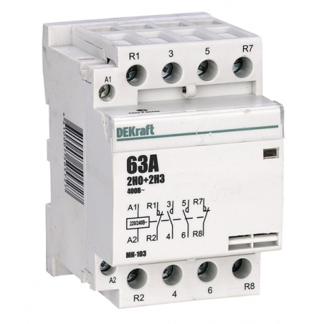 Изображение товара Контактор DEKraft 18090DEK модульный для управления нагрузками до 400 В