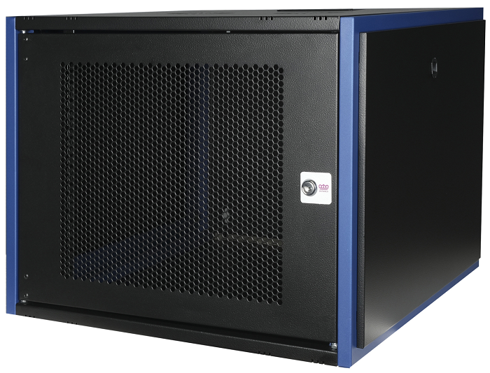 

Шкаф настенный 19", 18U Datarex DR-620421 телекоммуникационный 600х600, дверь перфорация, черный, DR-620421