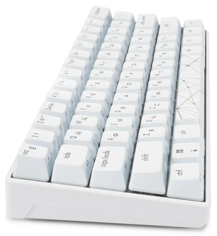 

Клавиатура GMNG GG-KB505XW 1910522 механическая, белая, USB/BT/Radio, for gamer, LED, 61 кл, 1.8 м, GG-KB505XW