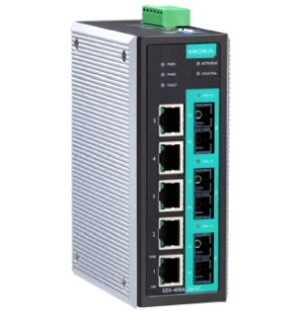 

Коммутатор управляемый MOXA EDS-408A-3S-SC-48-T 5x10/100 BaseTx ports, 3 single mode 100BaseFx, SC, -48V, EDS-408A-3S-SC-48-T