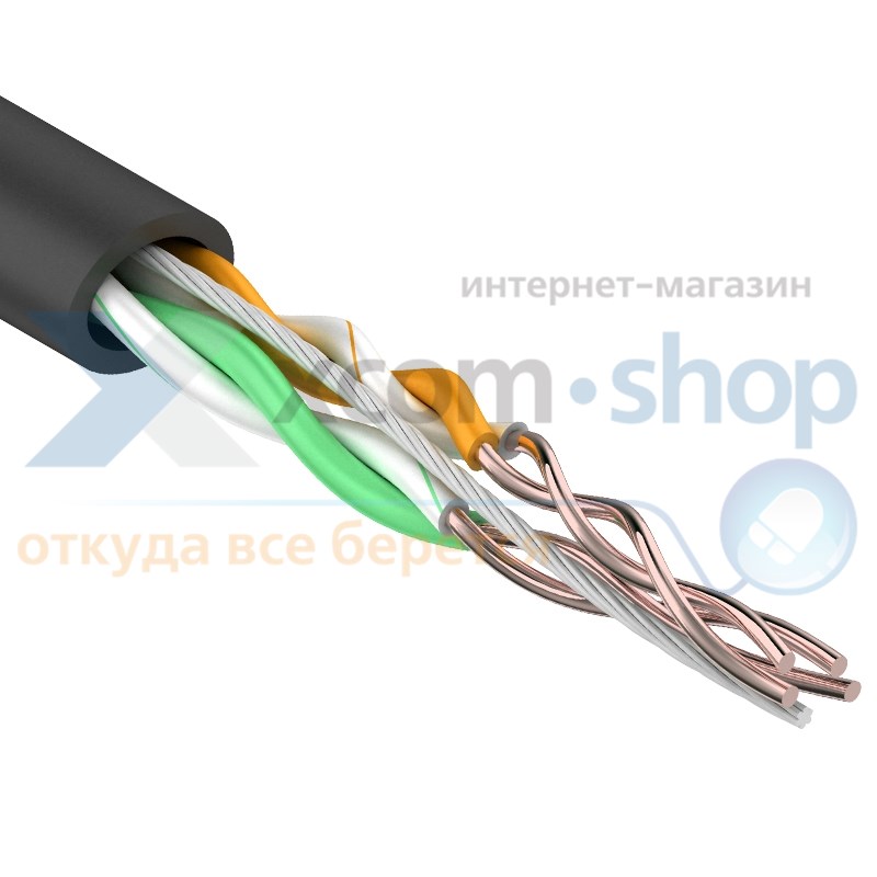 

Кабель Rexant UTP 2PR 24AWG CAT5e 305м OUTDOOR 01-0025, 01-0025