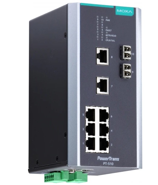 

Коммутатор управляемый MOXA PT-510-MM-LC-HV DIN-Rail switch, 8 x 10/100BaseT(X), 2 x 100BaseFX MM, LC connectors, 1 power su, PT-510-MM-LC-HV