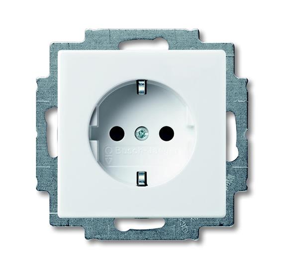 

Розетка ABB 2011-0-3855 2CKA002011A3855 BASIC 55 с заземлением, в рамку, 16А, 250В, IP20 (белая), 2011-0-3855