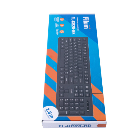 фото Мембранная клавиатура Filum FL-KB20-BK, USB, Черный [FL-KB20-BK] в Воронеже