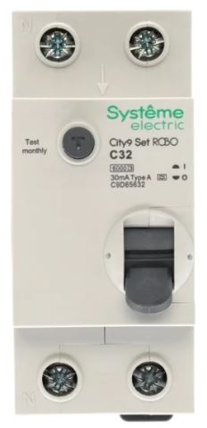 

Автомат дифференциальный Systeme Electric C9D65632 City9 Set 1P+N С 32А 6kA 30мА Тип-A 230В, C9D65632