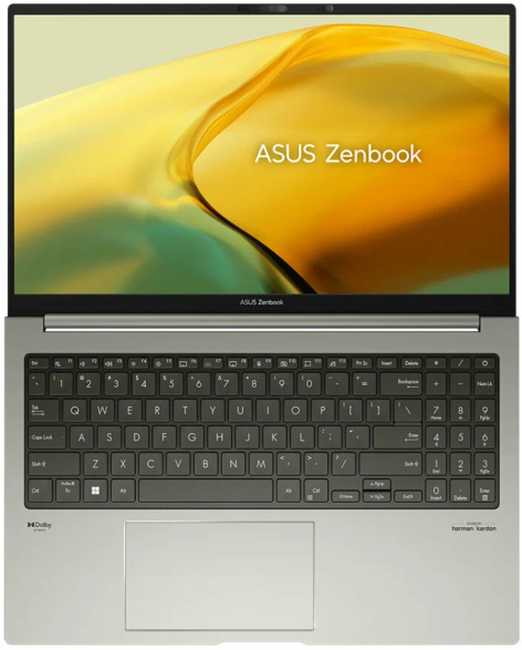 фото Ноутбук  ASUS Zenbook 15 OLED UM3504DA-MA197 15.6 ", Ryzen 5, 16 Гб RAM, 512 Гб SSD, Radeon Graphics, Серый