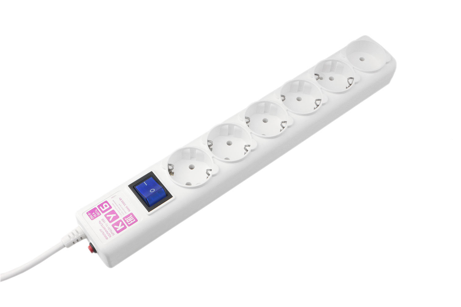 

Сетевой фильтр Power Cube SPG(5+1)-16B-3М 3 м 6 розеток (белый) 16А/3,5 кВт, SPG(5+1)-16B-3М