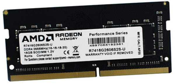 фото Модуль памяти SODIMM DDR4 16GB AMD R7416G2606S2S-U в Красноярске
