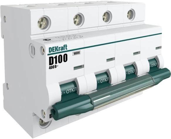 Изображение товара Автоматический выключатель DEKraft 13023DEK 80 А IP20 4Pol D серия