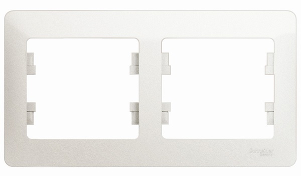

Рамка Schneider Electric GSL000602 2-ая, горизонтальная перламутр, GSL000602