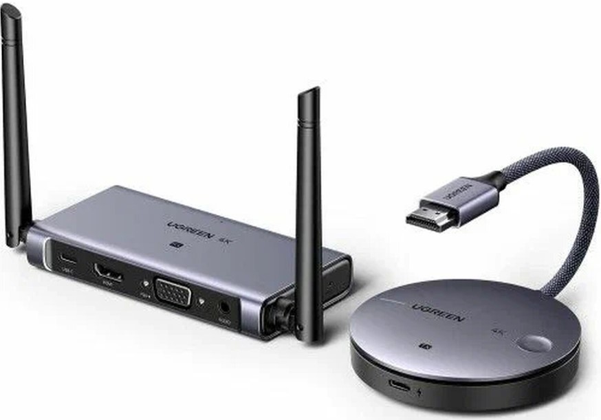 

Удлинитель HDMI UGREEN CM586 90909A беспроводной Extender 50m. Цвет: серый, CM586
