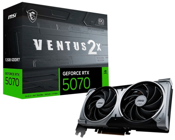 фото Видеокарта MSI GeForce RTX 5070 VENTUS 2X (RTX 5070 12G VENTUS 2X) в Челябинске