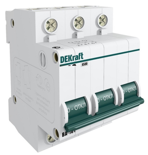 Изображение товара Автоматический выключатель DEKraft 11127DEK 20 А защита от короткого замыкания