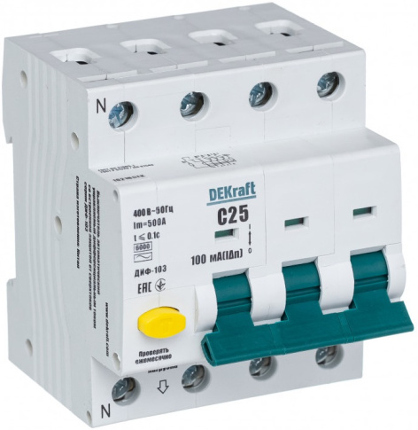 Изображение товара Автомат DEKraft 16218DEK для защиты от электрического тока