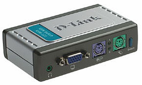 

Переключатель KVM D-link KVM-121 на 2-а компьютера , PS/2 звук, 2-а кабеля, rev /B1A, KVM-121
