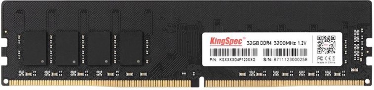 

Модуль памяти DDR4 32GB KINGSPEC KS3200D4P12032G 3200MHz PC4-25600 288-pin 1.2В single rank RTL, KS3200D4P12032G