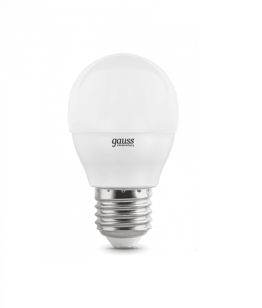 

Лампа Gauss 53230 Elementary шар 10W 750lm 6500K Е27 LED, 53230