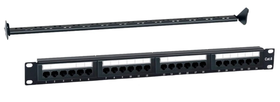 

Патч-панель Cabcoil PP24-UTP-6-1U-19 19" 24 порта, UTP, категории 6, 1U с задним кабельным органайзером, PP24-UTP-6-1U-19
