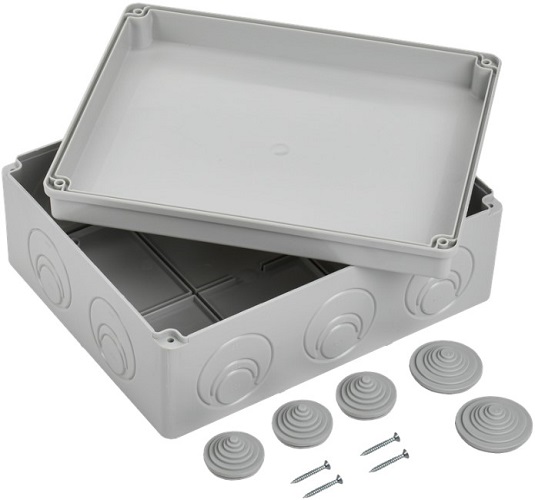 

Коробка распределительная IEK UKO10-240-195-090-K41-44 КМ41271 о/п 240х195х90мм IP44 серая, UKO10-240-195-090-K41-44