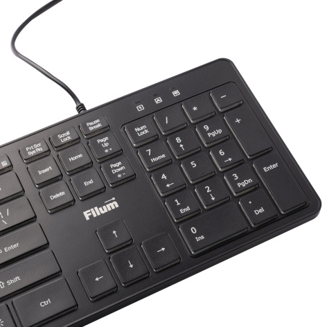 фото Мембранная клавиатура Filum FL-KB25-BK, USB, Черный [FL-KB25-BK] в Екатеринбурге