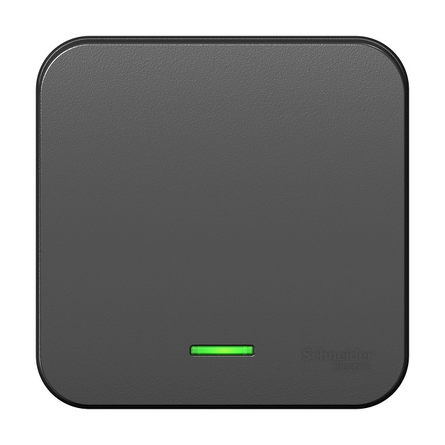 

Переключатель Schneider Electric BLNVA106116 1-клавишный с подсветкой 10А, 250B, изолир. пластина Антрацит наруж, BLNVA106116