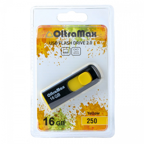 фото Накопитель USB 2.0 16GB OltraMax OM-16GB-250-Yellow в Перми