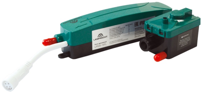 

Помпа LAMPRECHT GREEN FLOW LP020-15FL дренажная проточная, 20л/ч, 15 м, 17дБ, GREEN FLOW