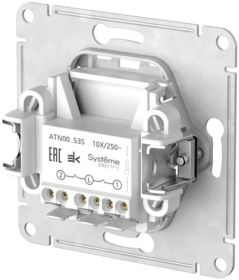 фото Выключатель двухклавишный с подсветкой  Systeme Electric ATN000653S в Самаре