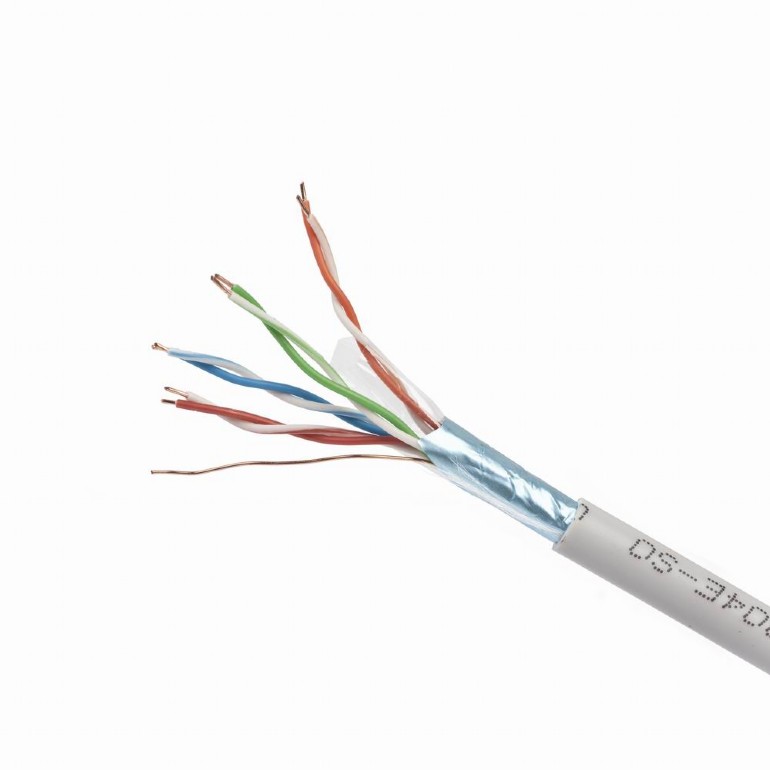 

Кабель витая пара F/UTP 5e кат. 4 пары Cablexpert FPC-5004E-SO 24AWG(0.50 мм), медь, одножильный (solid), внутренний, PVC, серый, уп/305м, FPC-5004E-SO