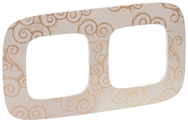 

Рамка Legrand 754352 Valena ALLURE, 2-ая, нарцисс золото, 754352