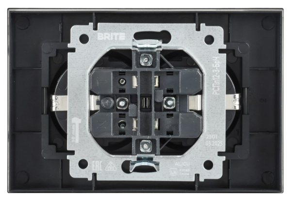 фото Розетка двухместная с заземлением  IEK BR-R27-16-K02-F