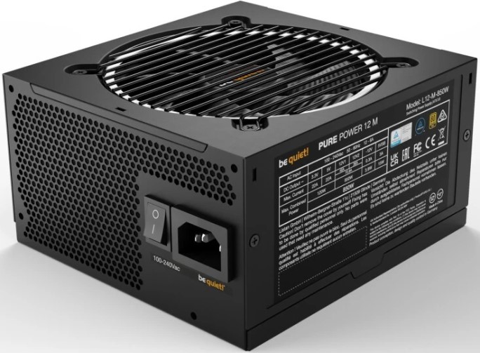 

Блок питания ATX Be quiet! PURE POWER 12 M BN726 850W, 80+ Gold, 12VHPWR, full modular, PURE POWER 12 M