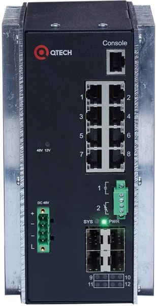 фото Коммутатор управляемый QTECH QSW-3310-12T-I-POE-DC в Красноярске