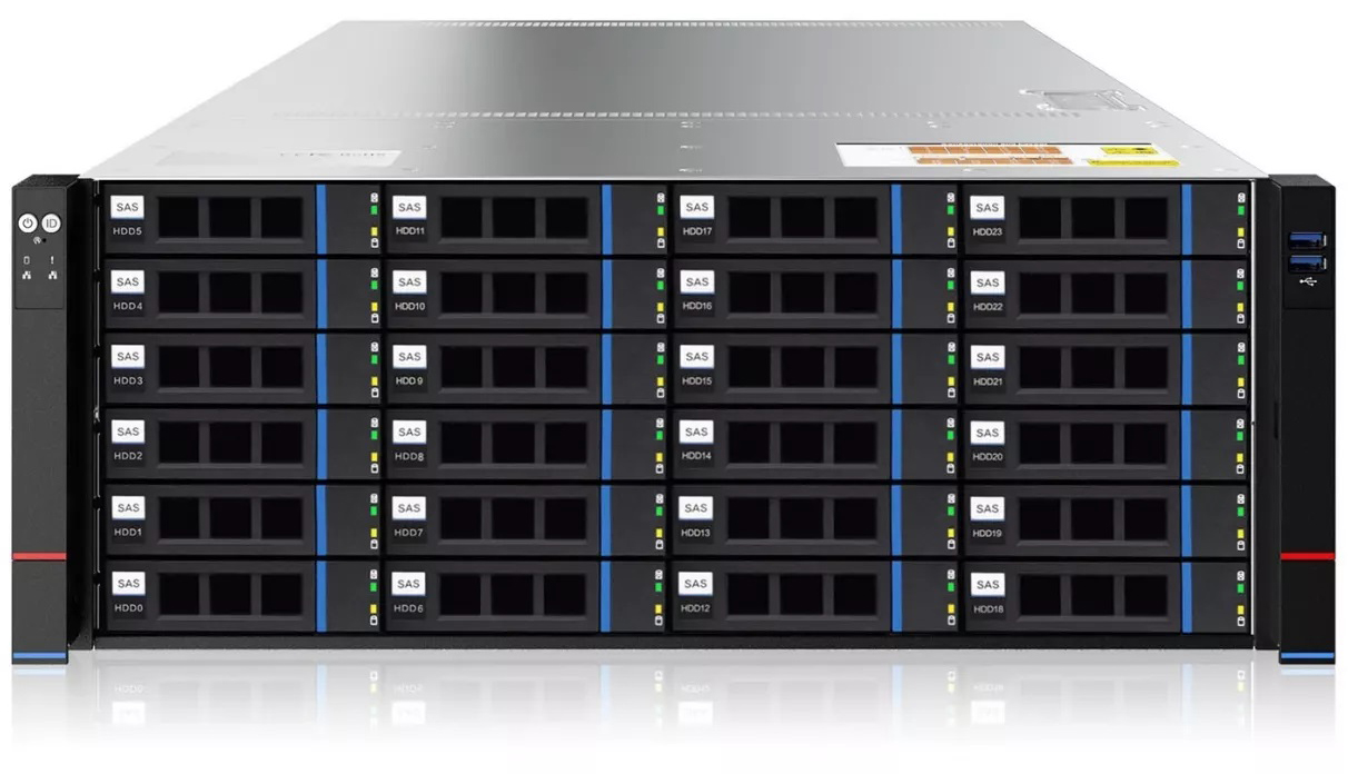 Серверная платформа SNR SNR-SR4224RS 4U, Scalable, DDR4, 24xHDD, резервируемый БП