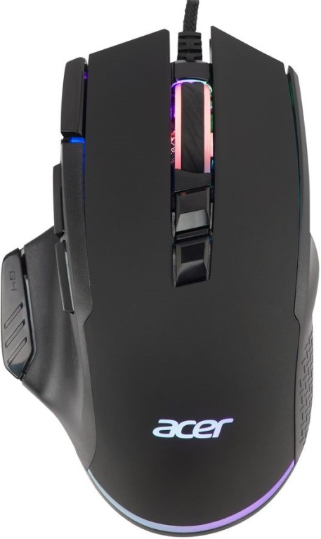 

Мышь Acer OMW180 ZL.MCEEE.00S USB, 6400dpi, 9 кнопок, оптическая, черная, с подсветкой, OMW180