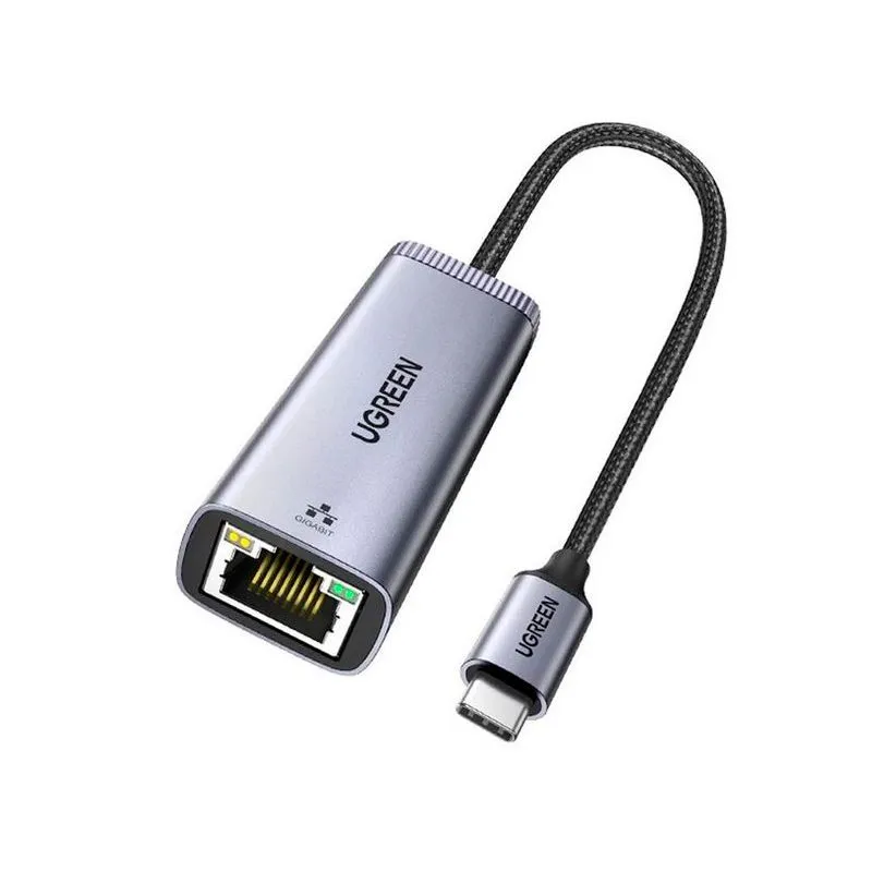 

Адаптер UGREEN CM483 40322_ USB-C Gigabit Ethernet, серый, CM483
