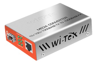 

Медиаконвертер Wi-Tek WI-MC111GP 1000-Base-T c PoE 802.3af/at 1000Base-FX с SFP-портом, WI-MC111GP