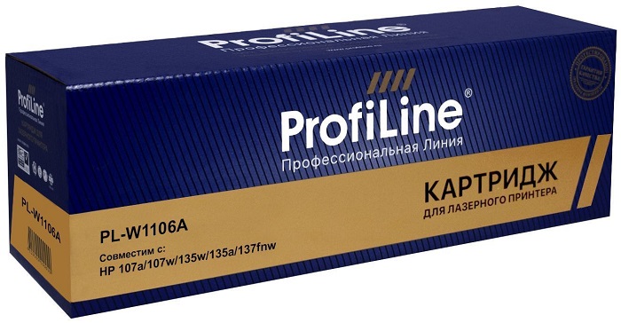 

Картридж ProfiLine PL_W1106A_new_chip PL-W1106A (№106A) для принтеров HP 107a/107w/135w/135a/137fnw 1000 копий, PL_W1106A_new_chip