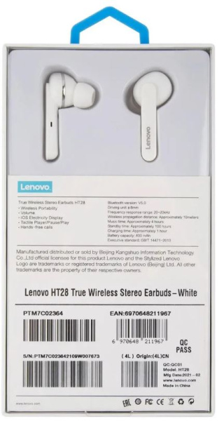 фото Гарнитура wireless Lenovo HT28 в Казани